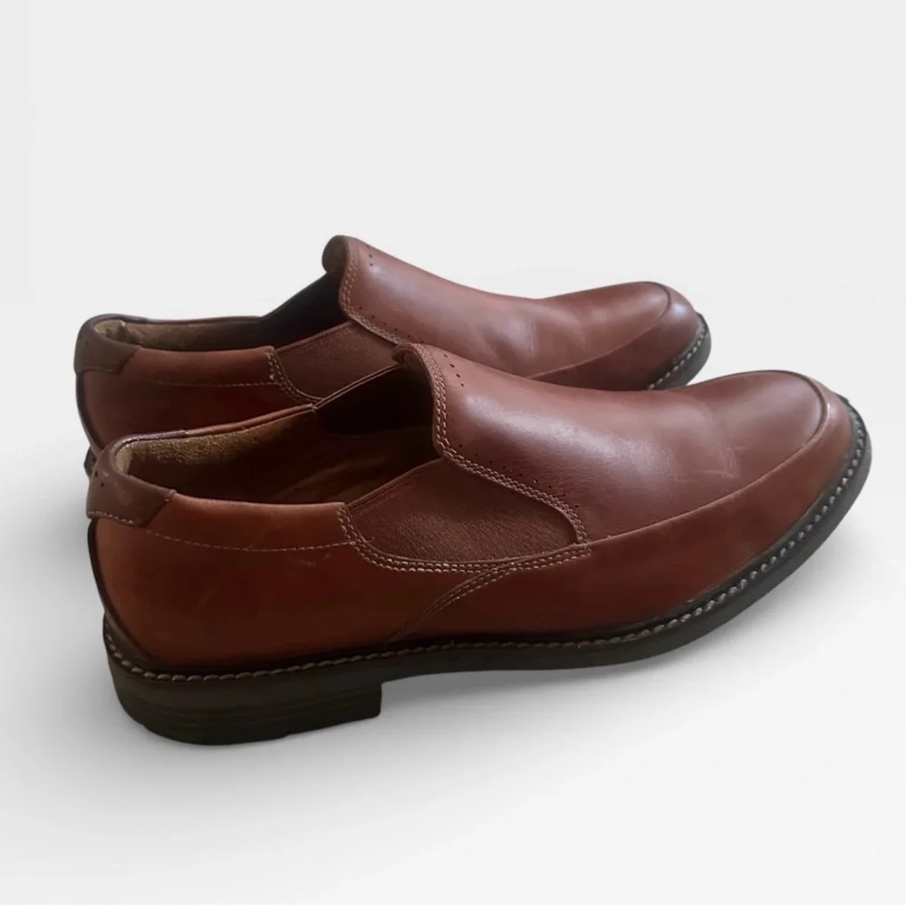 Clarks Unelott Step‎ Leather Slip on Shoes Loafers Mens 10.5